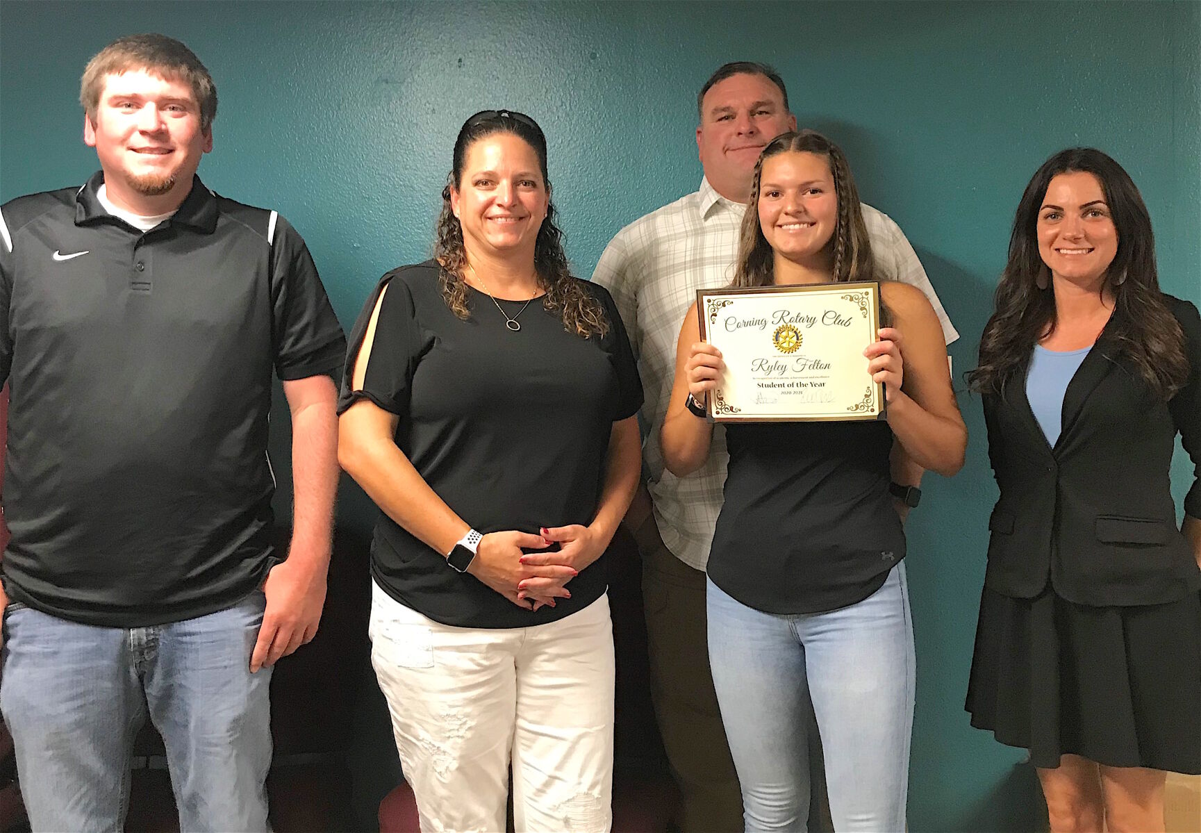 Corning Rotary honors student of the year